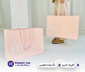 چاپ شاپینگ بگ تحریر یا پشت طوسی